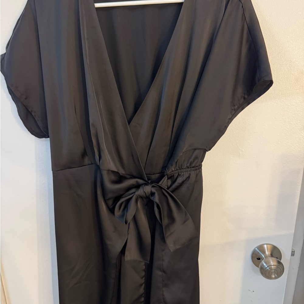 Elegant Black Wrap Dress